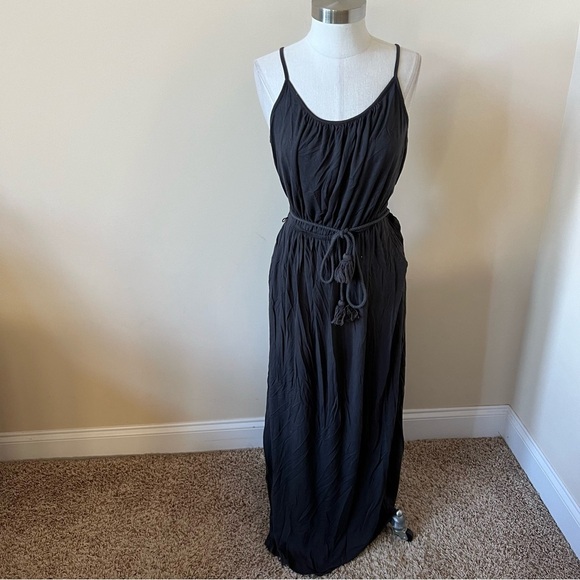 Boden Black Braided Tie Waist Maxi Dress 21878 - Picture 2 of 8